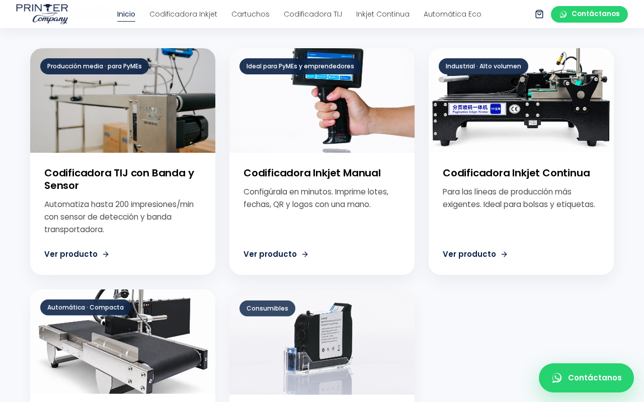 Vista previa del sitio web de Printer Company, desarrollado por Maxia